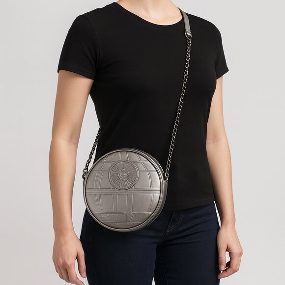 Star Wars Crossbody Bag – Metallic Gray- Death Star - Picture 3 of 15